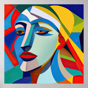 Poster Art moderne Picasso Style femme