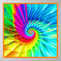 Art Motif de la spirale éclatée de couleur