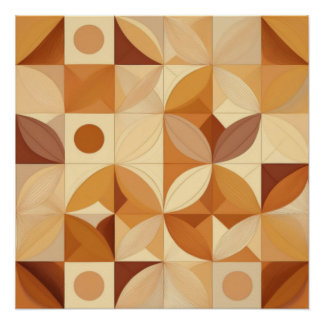 Poster Art Motif géométrique Abstrait inspiré par l'autom