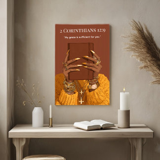Poster Art mur chrétien | Écriture biblique