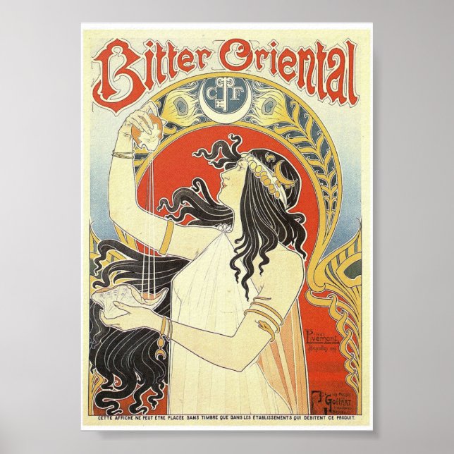 Poster - Art Nouveau Bitter Oriental (Vorne)