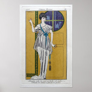 Poster Art Nouveau Costumes Parisiens par George Barbier