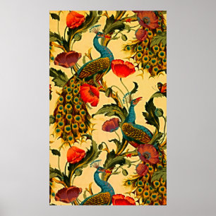 Poster Art Nouveau Elégance : Sidewall, The Peacock, 1896