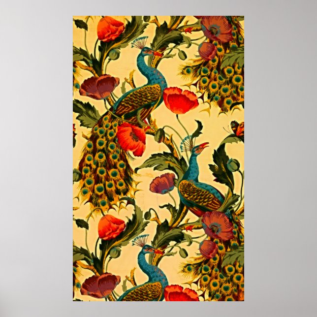 Poster Art Nouveau Elégance : Sidewall, The Peacock, 1896 (Devant)