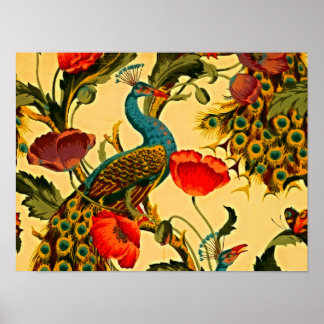 Poster Art Nouveau Elégance : Sidewall, The Peacock, 1896