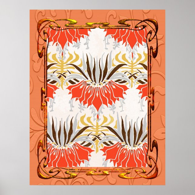 Poster Art Nouveau Floral (Devant)