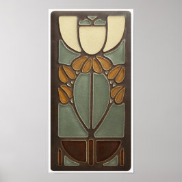 Poster - Art Nouveau Floral Design