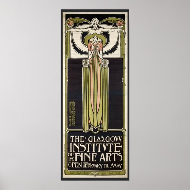 Poster Art nouveau Glasgow Institut des Beaux-Arts (Devant)