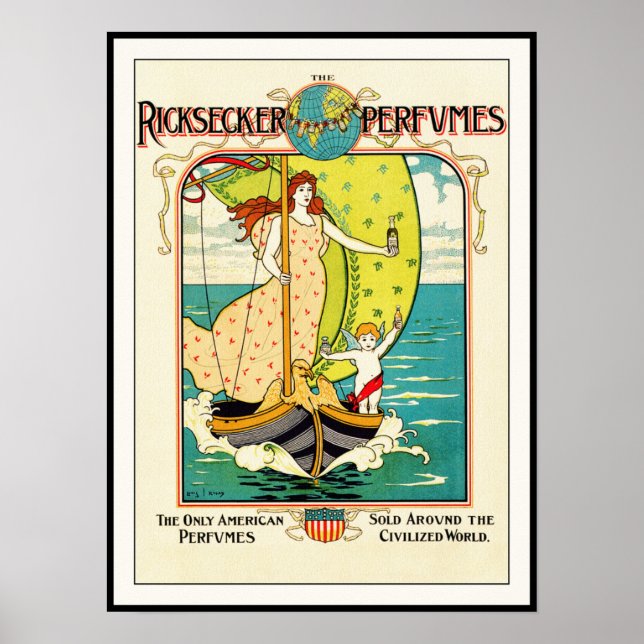 Poster Art Nouveau Imprimer : Publicité de parfums (Devant)