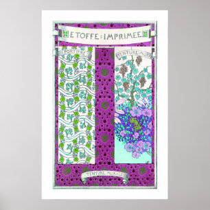 Poster Art nouveau joseph binet Vigne florale art