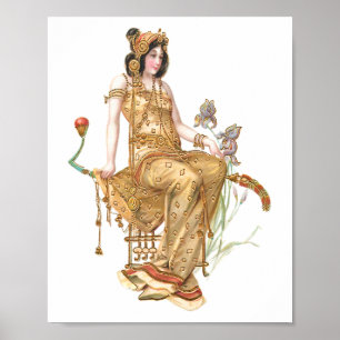 Poster Art nouveau La beauté exotique de l'Orient
