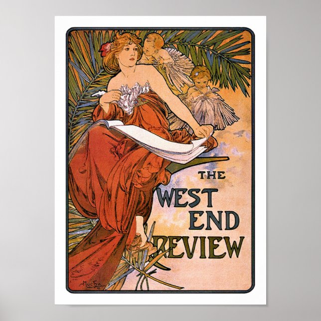 Poster Art Nouveau : Mucha - West End Review (Devant)