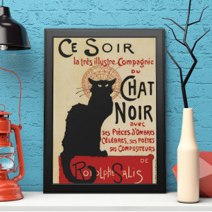 Poster Art Nouveau vintage, Ce Soir Conversation Noir Cha