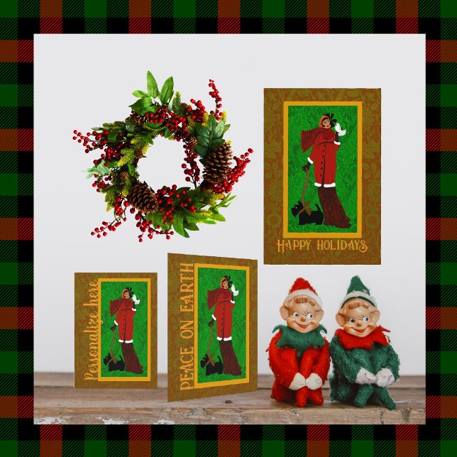 Poster Art Nouveau William Morris Happy Holidays Retro (Créateur téléchargé)