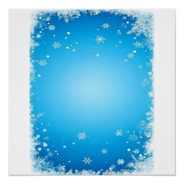 Poster Art numérique Décoration Flacons de neige de Noël (Devant)