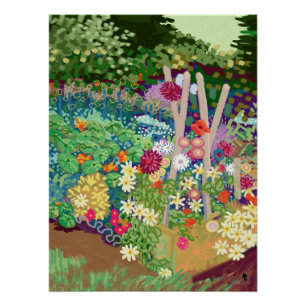 Poster Art numérique Flower Garden