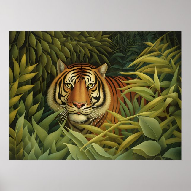 Poster Art numérique tigre du Bengale (Devant)