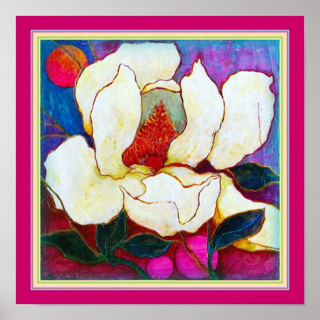 Poster ART-ON-CANVAS : Magnolia Heat.12"x12" (Devant)