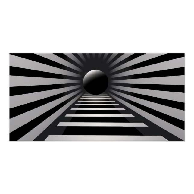 Poster Art optique noir et blanc (Devant)