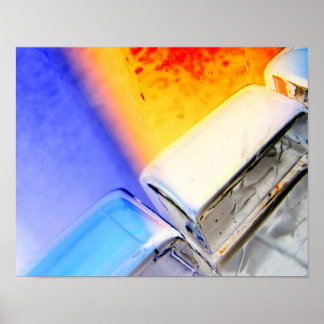 Poster Art original : "Géométrie légère : glace feu"