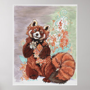 Poster Art Panada Crystalin Vibes Rouges