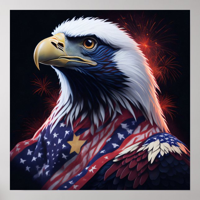 Poster Art Patriotic Eagle (Vorne)