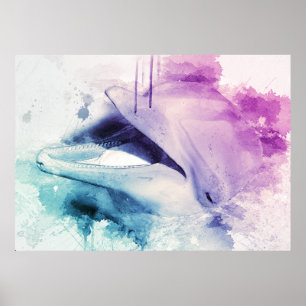 Poster Art peint de dauphin