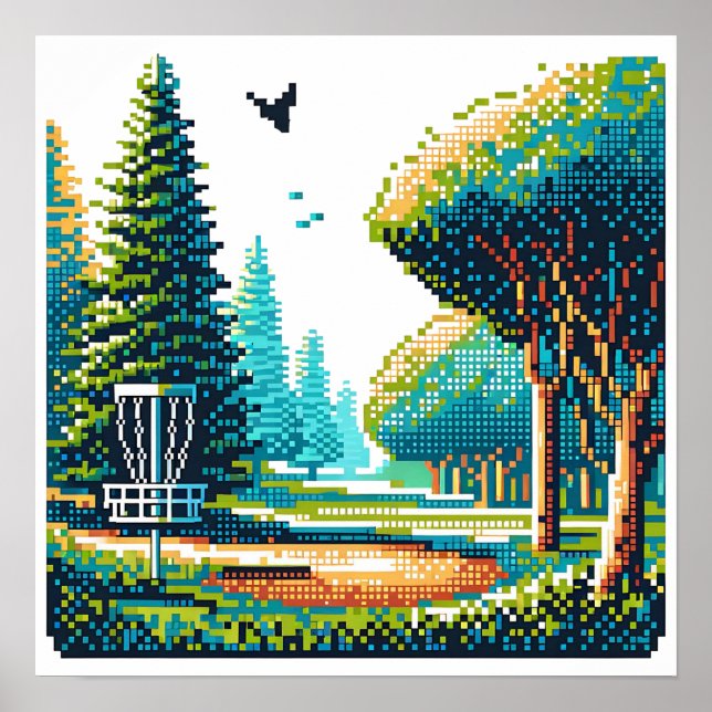 Poster Art Pixel de Disk Golf (Devant)
