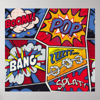 Art pop rétro, motif de la bande dessinée.