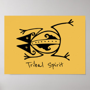 Poster Art populaire tribal de l'Argentine d'art d'esprit