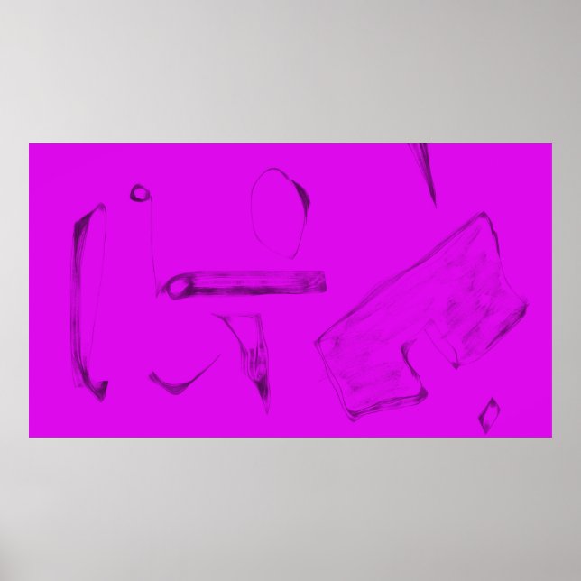 Poster Art Pot-pourri  Abstraction Rose Minimalisme (Devant)