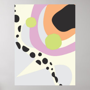 Poster Art préppy coloré Abstrait