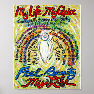 Poster-Art-Prints für Krebs-Gedicht "White Angel" Poster