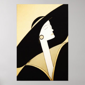 Poster Art raffiné - "Dame sophistiquée"