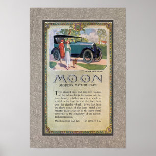 Poster ART Recyclé : 1910 AUTOMOBILE AD AVEC FRONTIÈRE