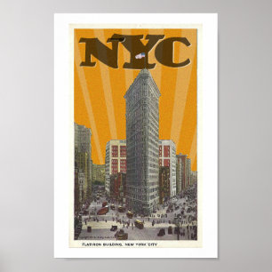 Poster ART Recyclé : Carte postale 1913 NEW YORK CITY
