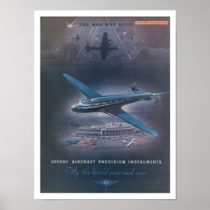 Poster ART Recyclé : PUBLICITÉ AÉRIENNE 2ÈME GUERRE MONDI