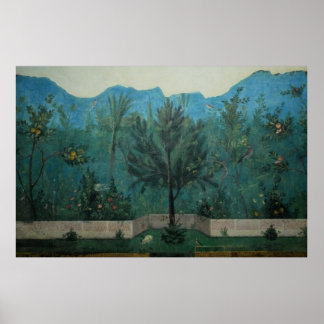 Poster Art romain antique / Fresque /Maison de Livia /