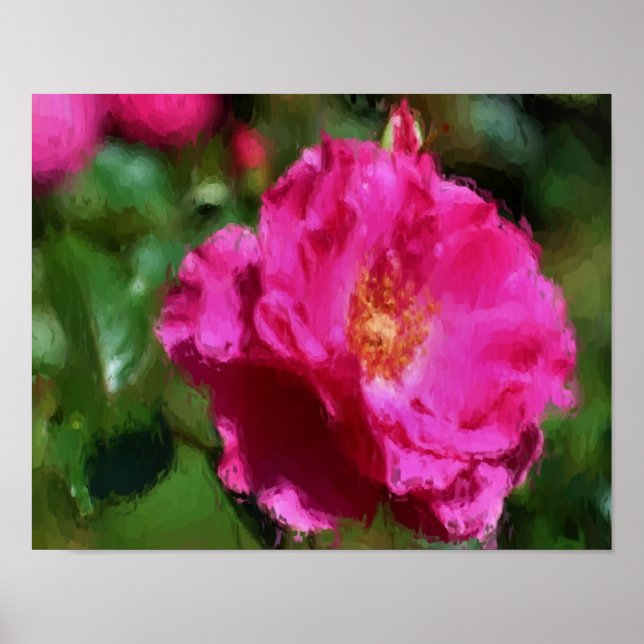 Poster Art rose foncé peinture photo (Devant)