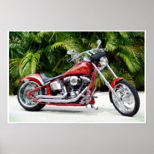 Poster Art rouge chaud de couperet