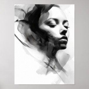 Poster Art simple noir et blanc