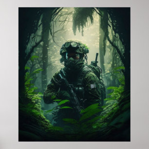Poster Art Soldat militaire