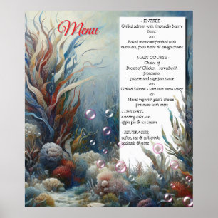 Poster Art sous-marin du poisson et du corail en acryliqu