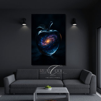 Poster Art surréaliste cosmique de la galaxie de la pomme