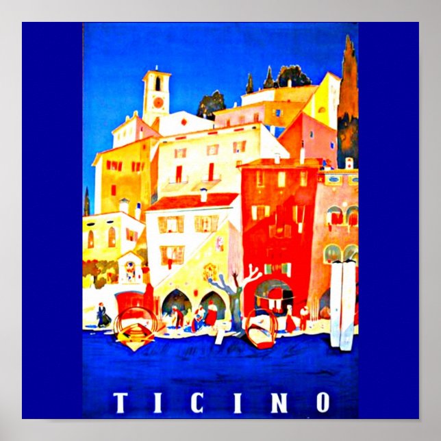 Poster Art-Tessin Vintage voyage (Devant)
