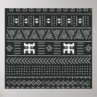 Art Tribal Africain : Géométrique Noir & Blanc