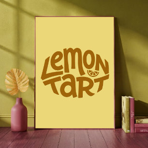 Poster Art typographique Boulangerie tarte au citron Cuis