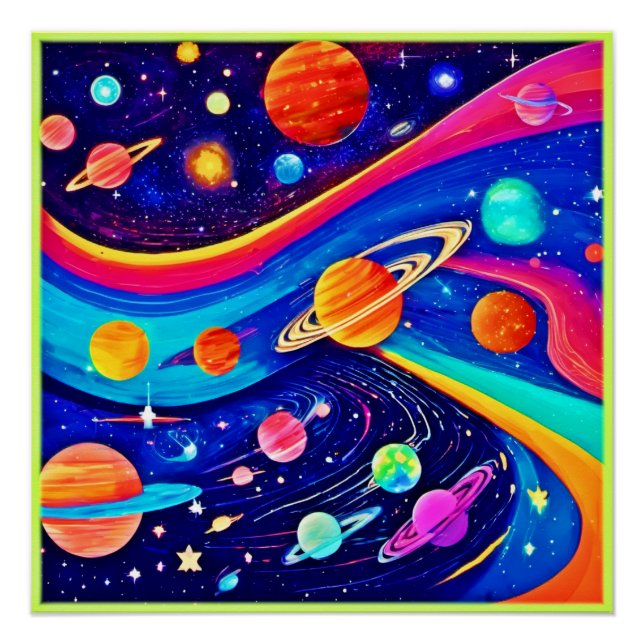 Poster Art Univers Vibrant (Devant)