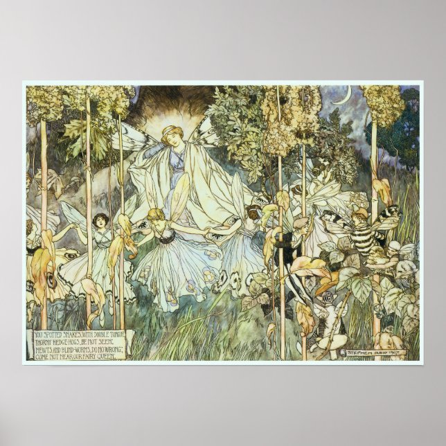 Poster Art victorien Fairy Queen (Devant)