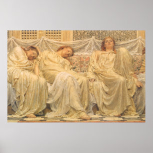 Poster Art victorien, Rêveurs par Albert Joseph Moore